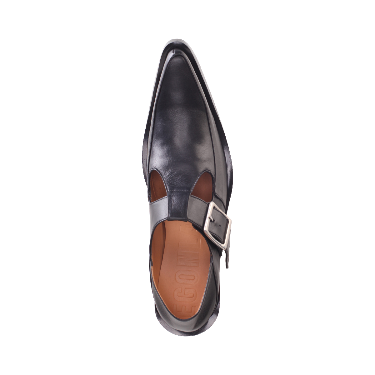 Egonlab buckle loafer western black leather man