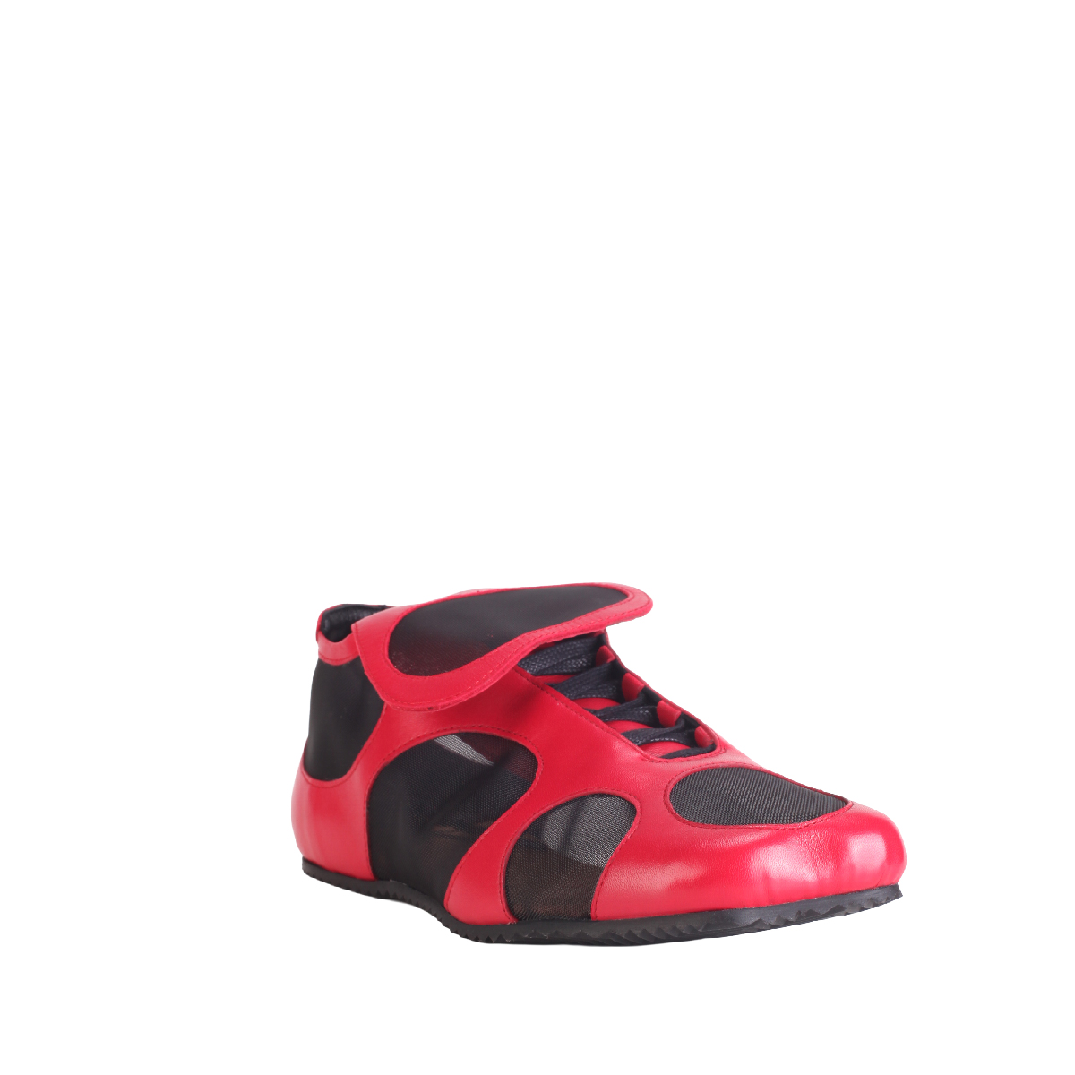 Egonlab enez red sneaker mesh leather man