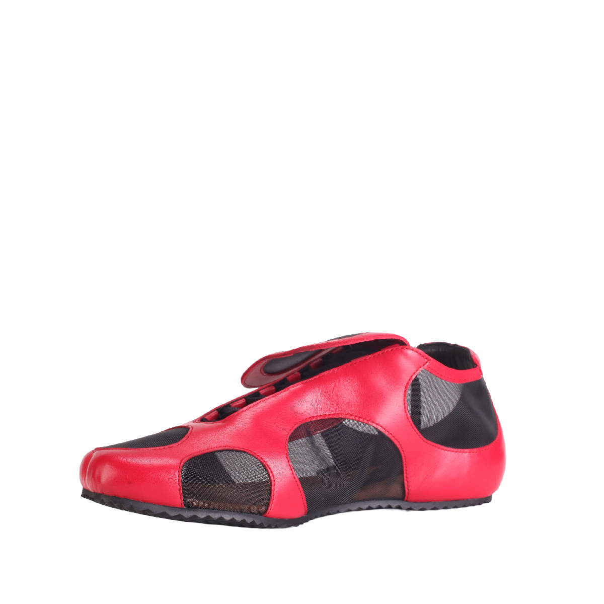 Egonlab enez red sneaker mesh leather man
