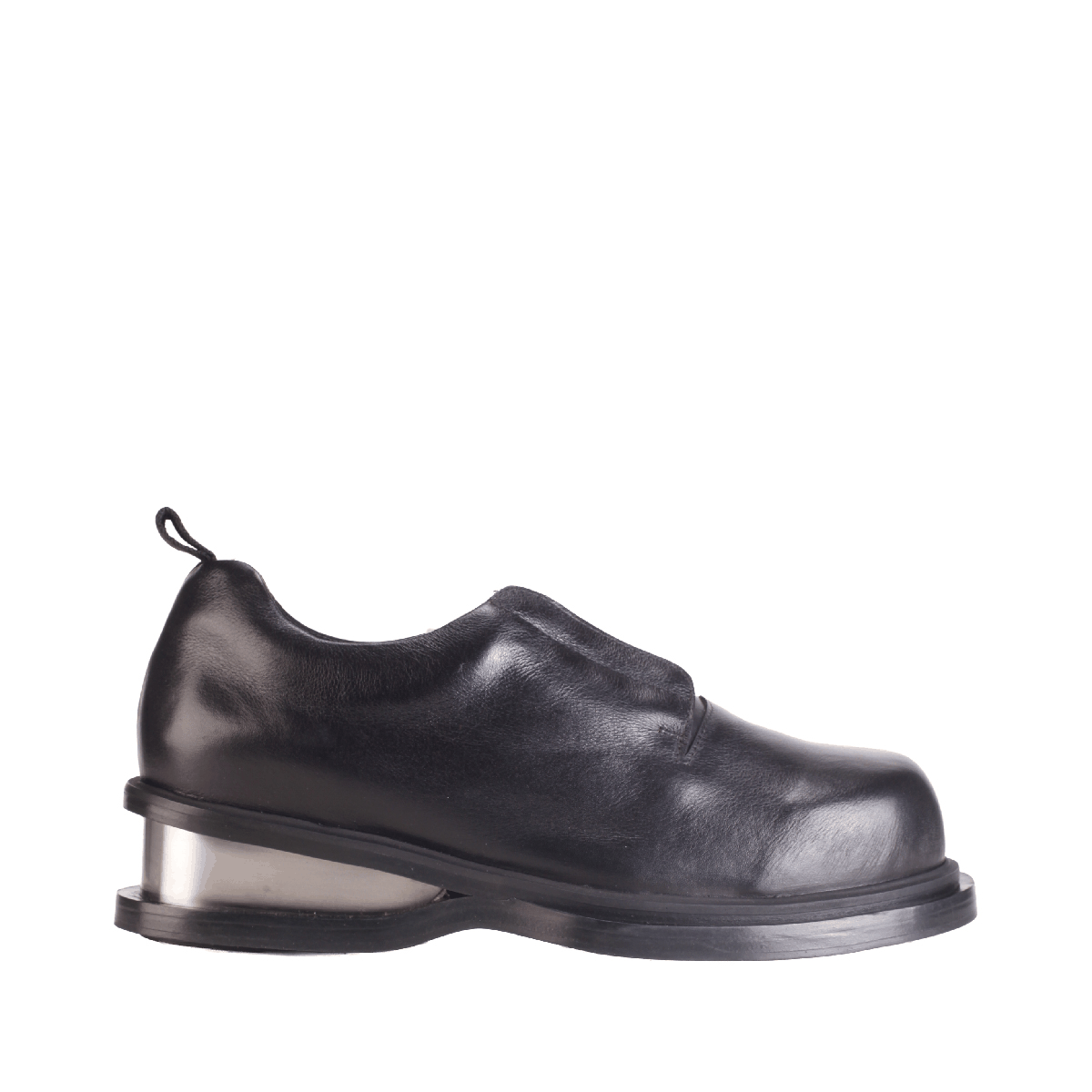Egonlab pulsar derby shoes leather with silver heel detail man