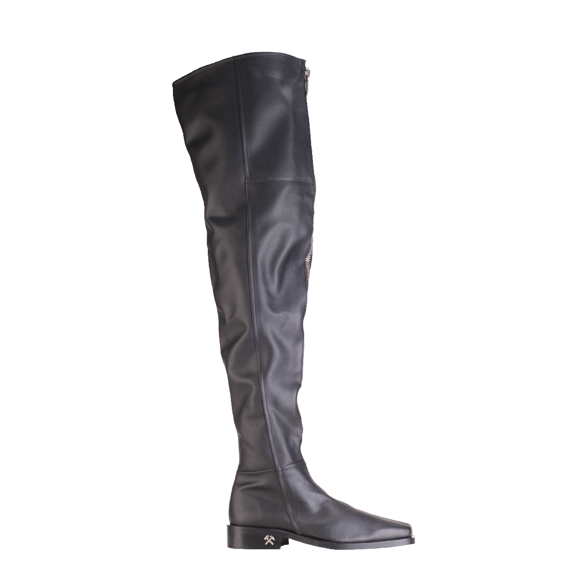 GMBH black high knee boots man