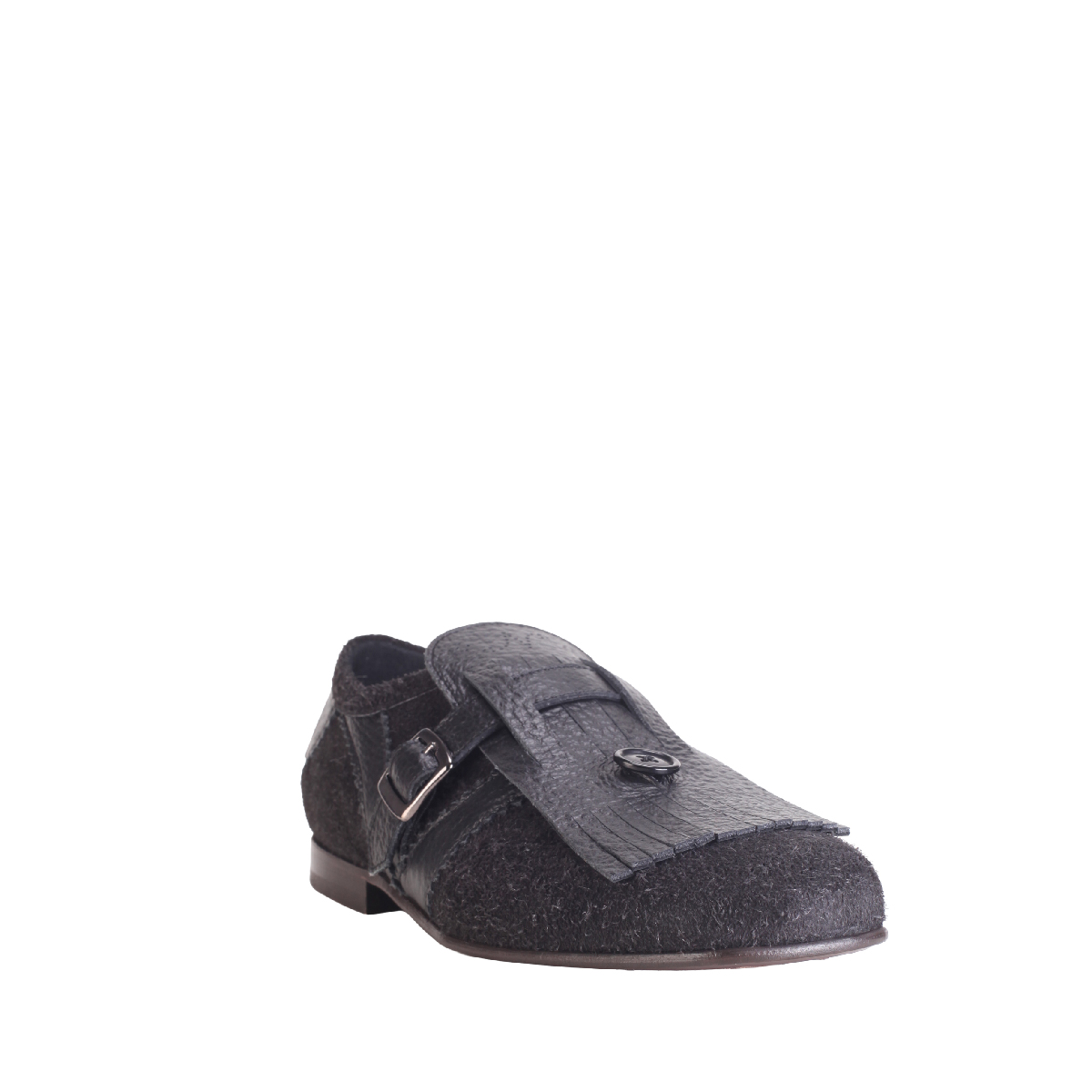 Nullus monk shoes black leather man