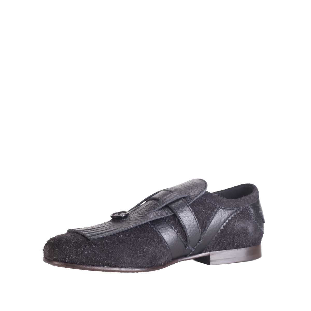 Nullus monk shoes black leather man