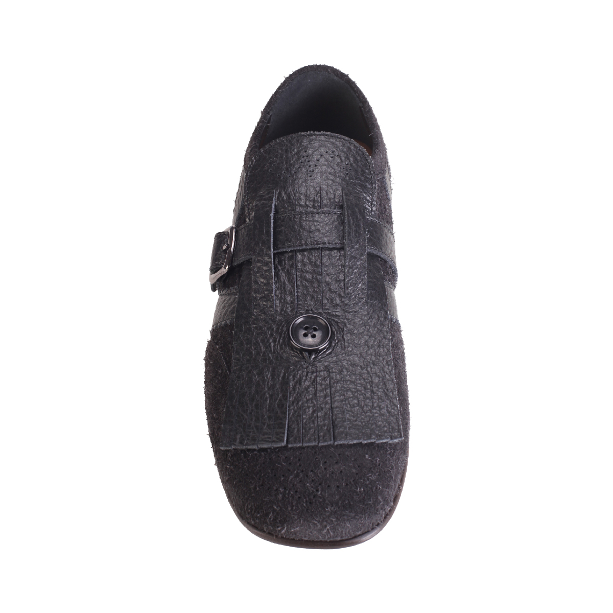 Nullus monk shoes black leather man