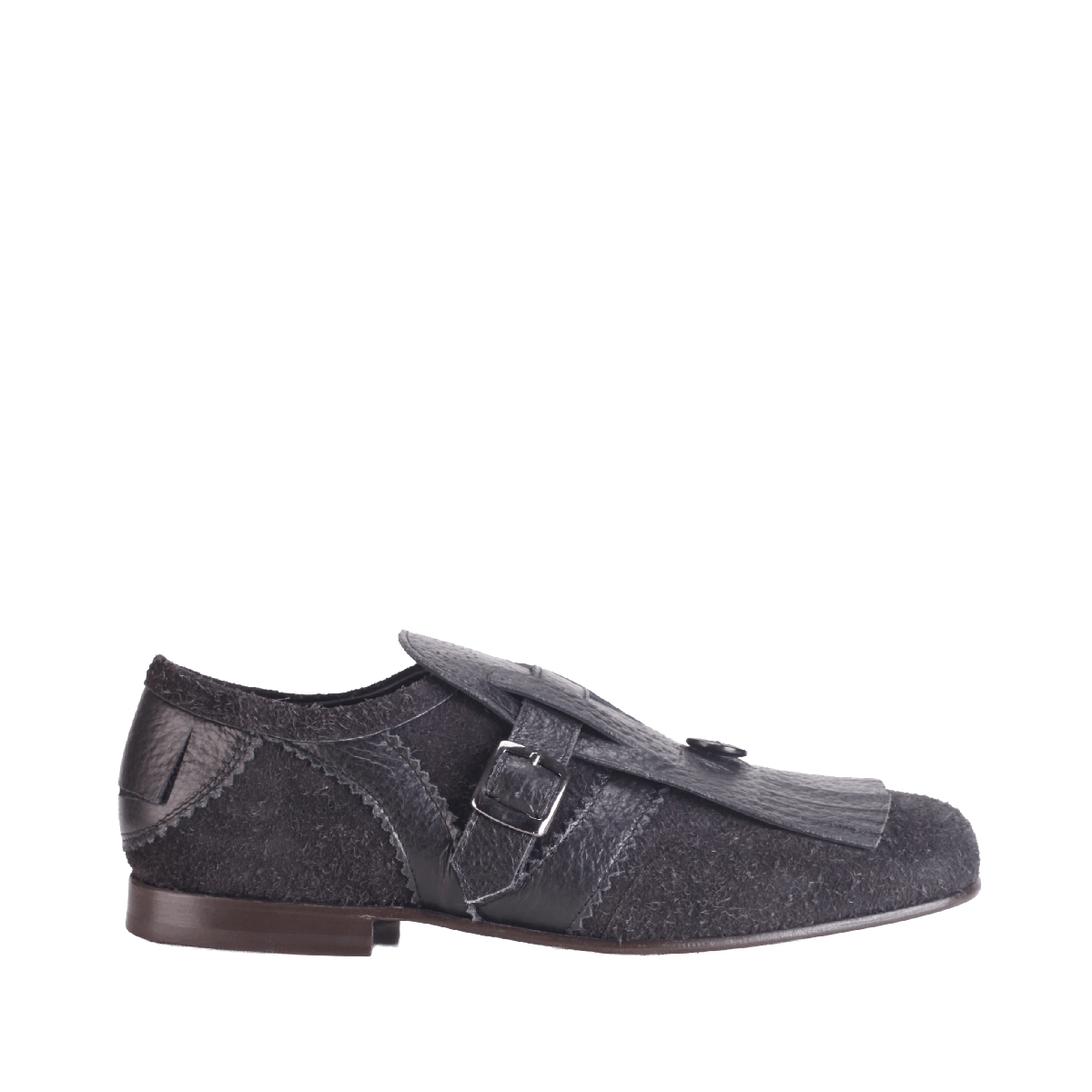 Nullus monk shoes black leather man