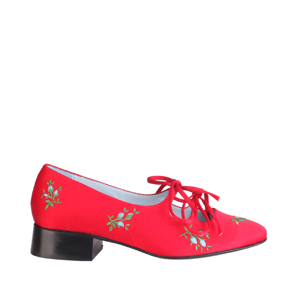 Nicole Saldaña pumps red flower women 
