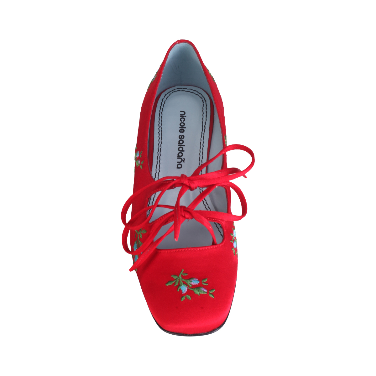  Nicole Saldaña pumps red flower women 
