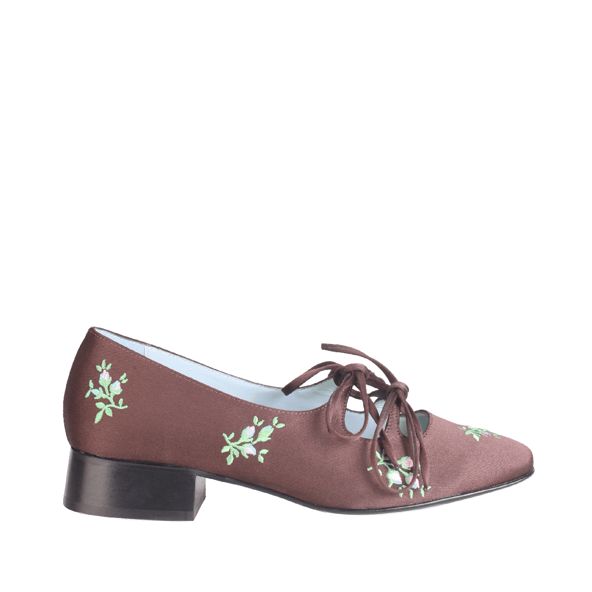 Nicole Saldaña pumps brown flower women