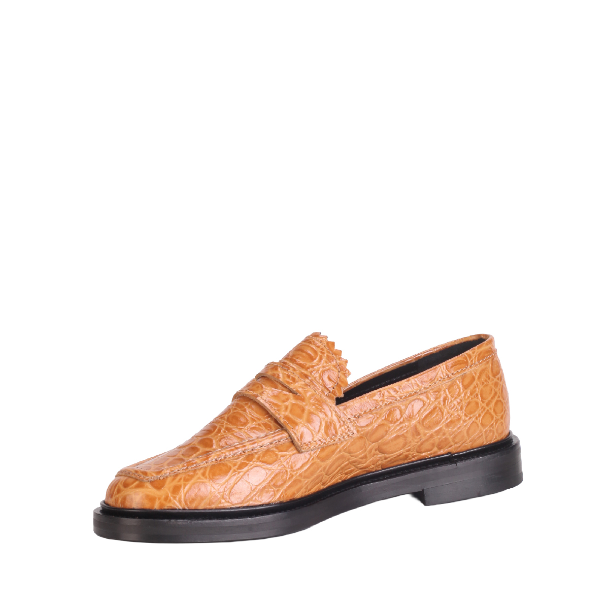 Nicole Saldaña Jay crocodile loafer woman
