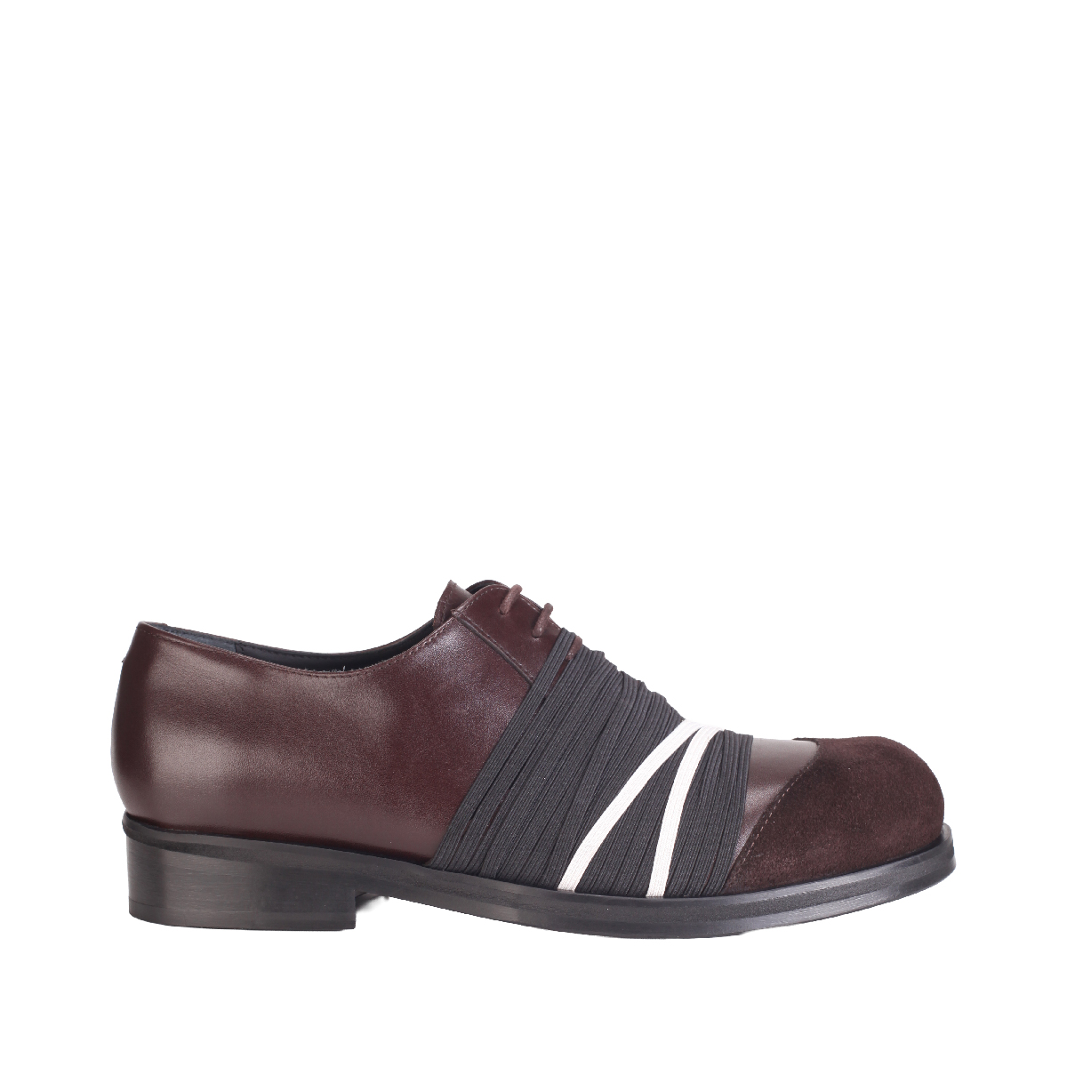 Stefan Cooke lace shoes elastic brown leather man 
