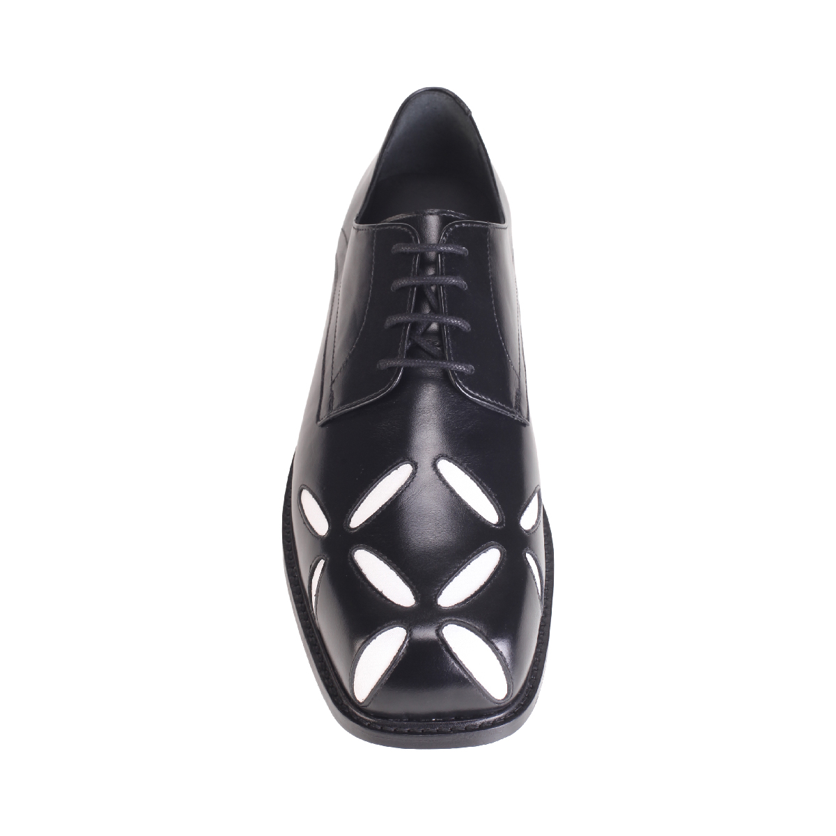 Stefan Cooke square lace shoes leather black man