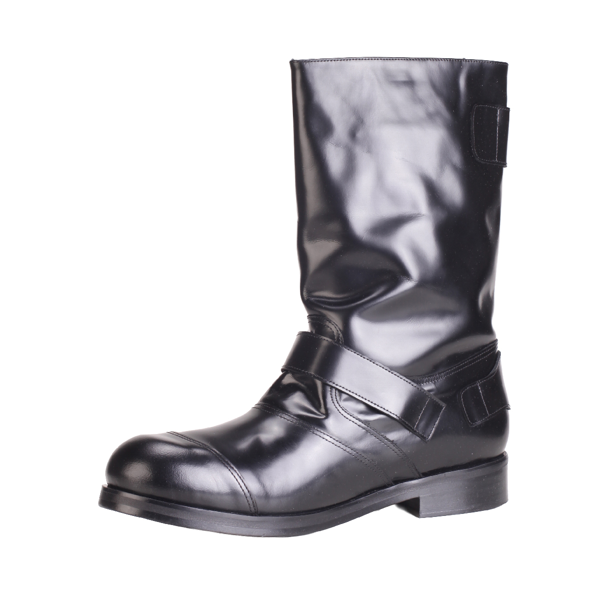 Stefan Cooke black leather boots man 