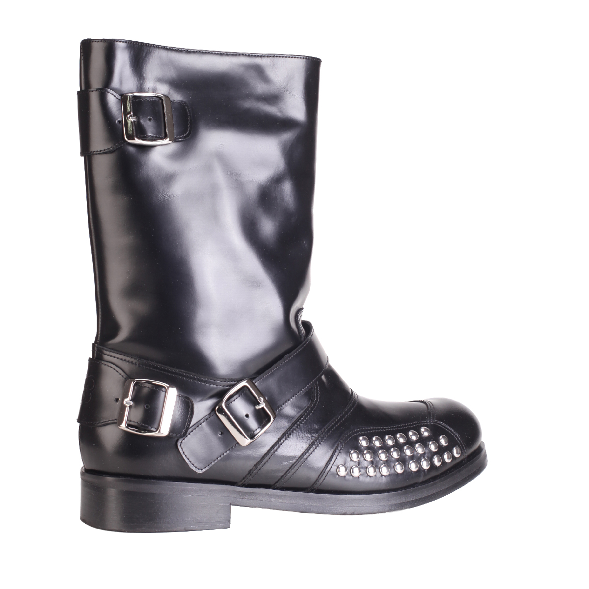 Stefan Cooke black leather boots man 