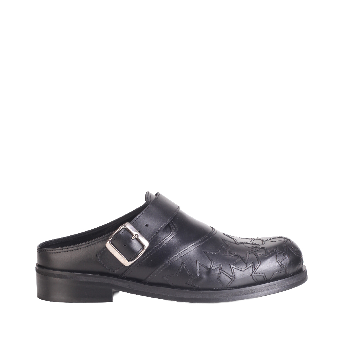 Stefan Cooke black leather mule shoes man 