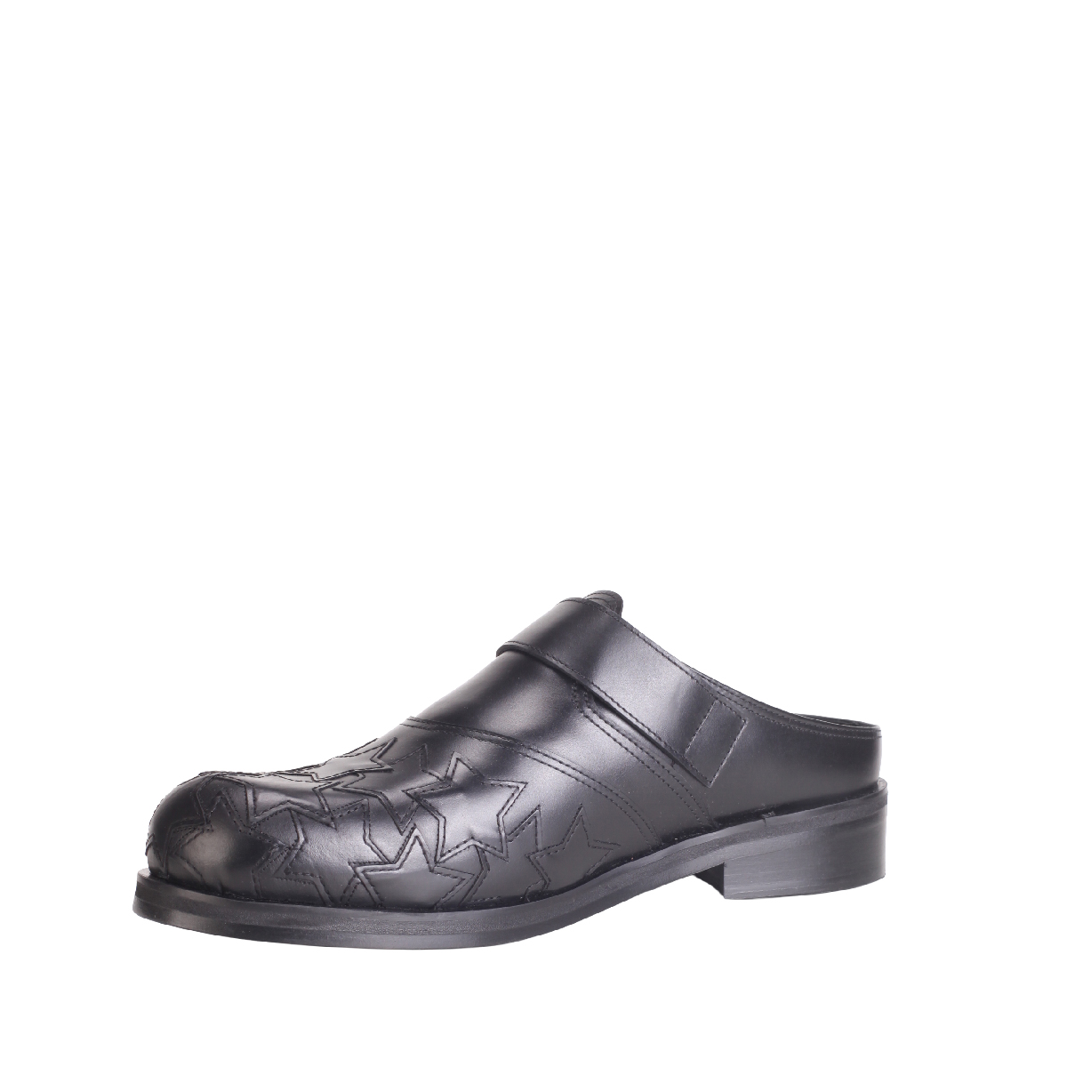 Stefan Cooke black leather mule shoes man 