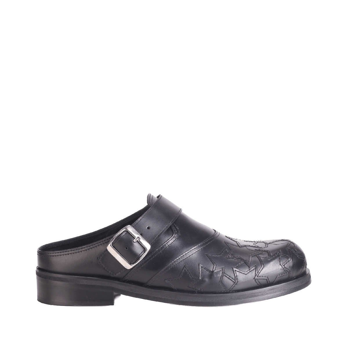 Stefan Cooke black leather mule shoes man 