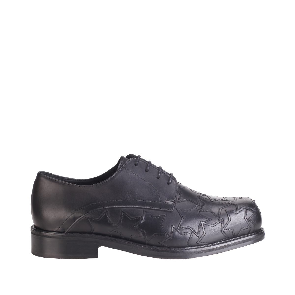 Stefan Cooke black leather square shoes man 
