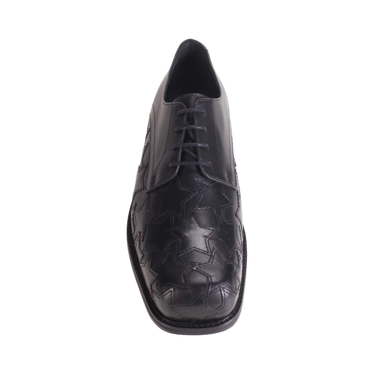 Stefan Cooke black leather square shoes man 