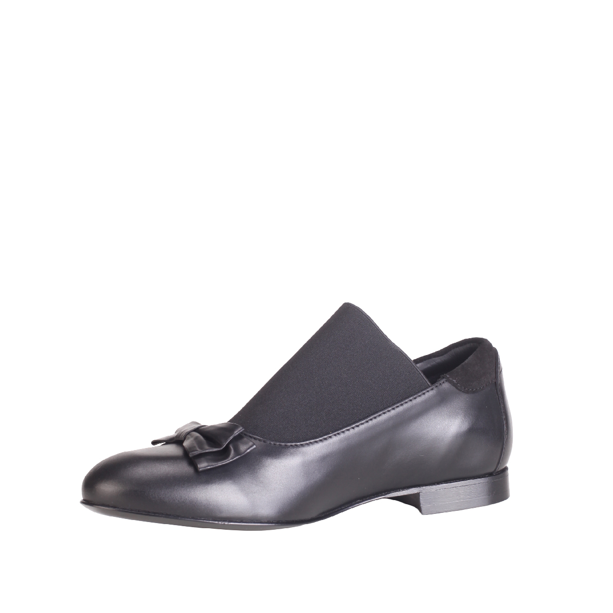 Stefan cooke elastic shoe black leather woman