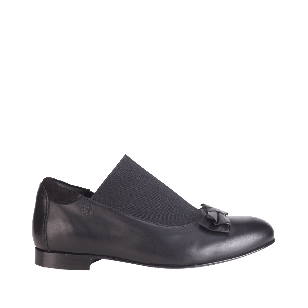 Stefan cooke elastic shoe black leather woman