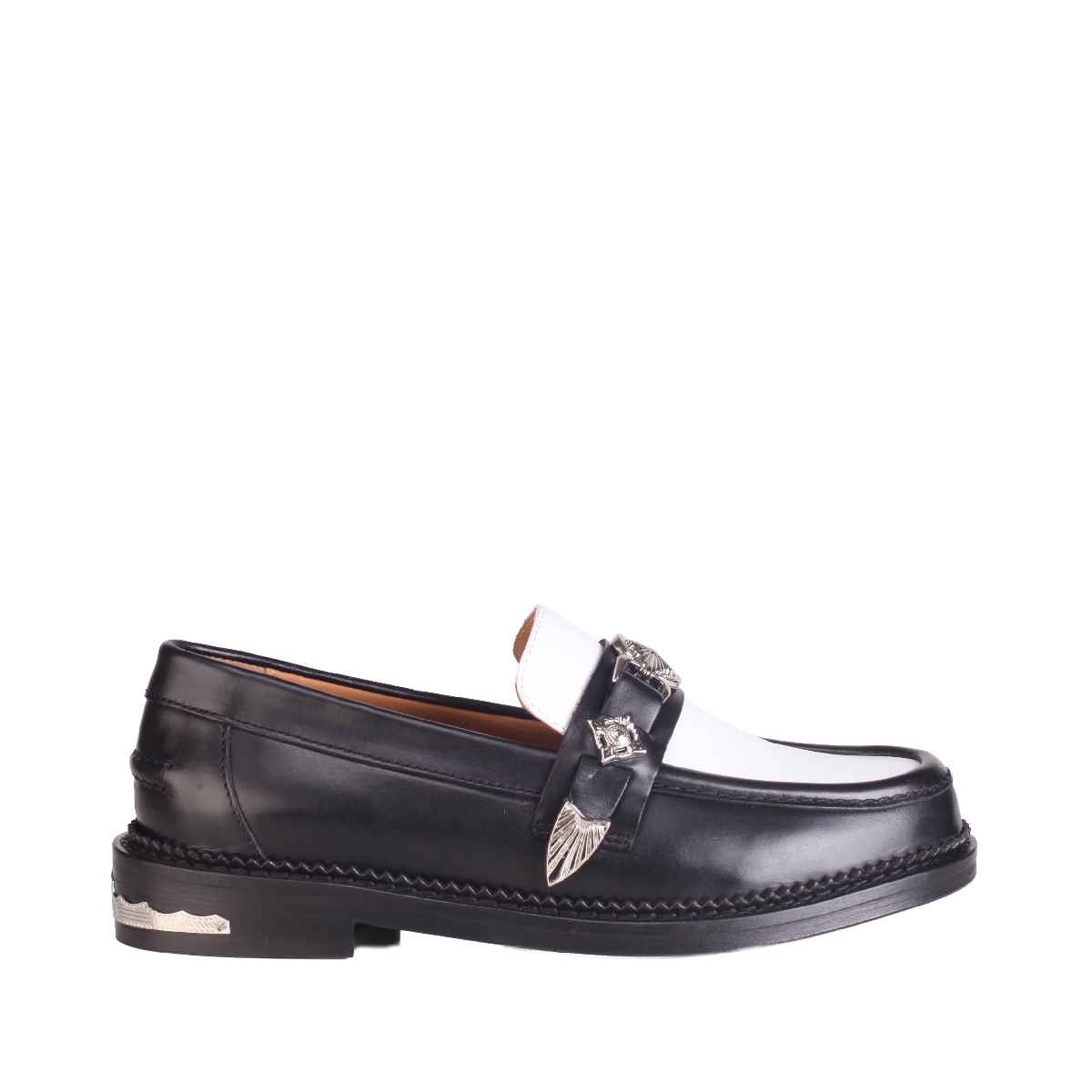 Toga Pulla AJ1041 black white leather loafer women 