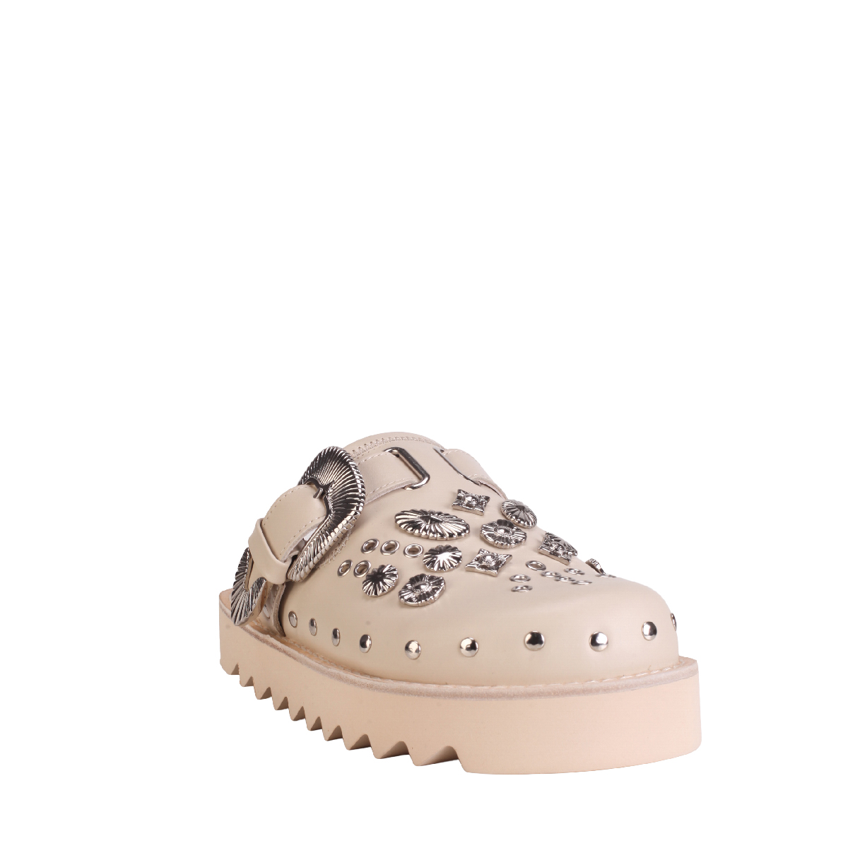  AJ1058 Leather Clogs off white women 