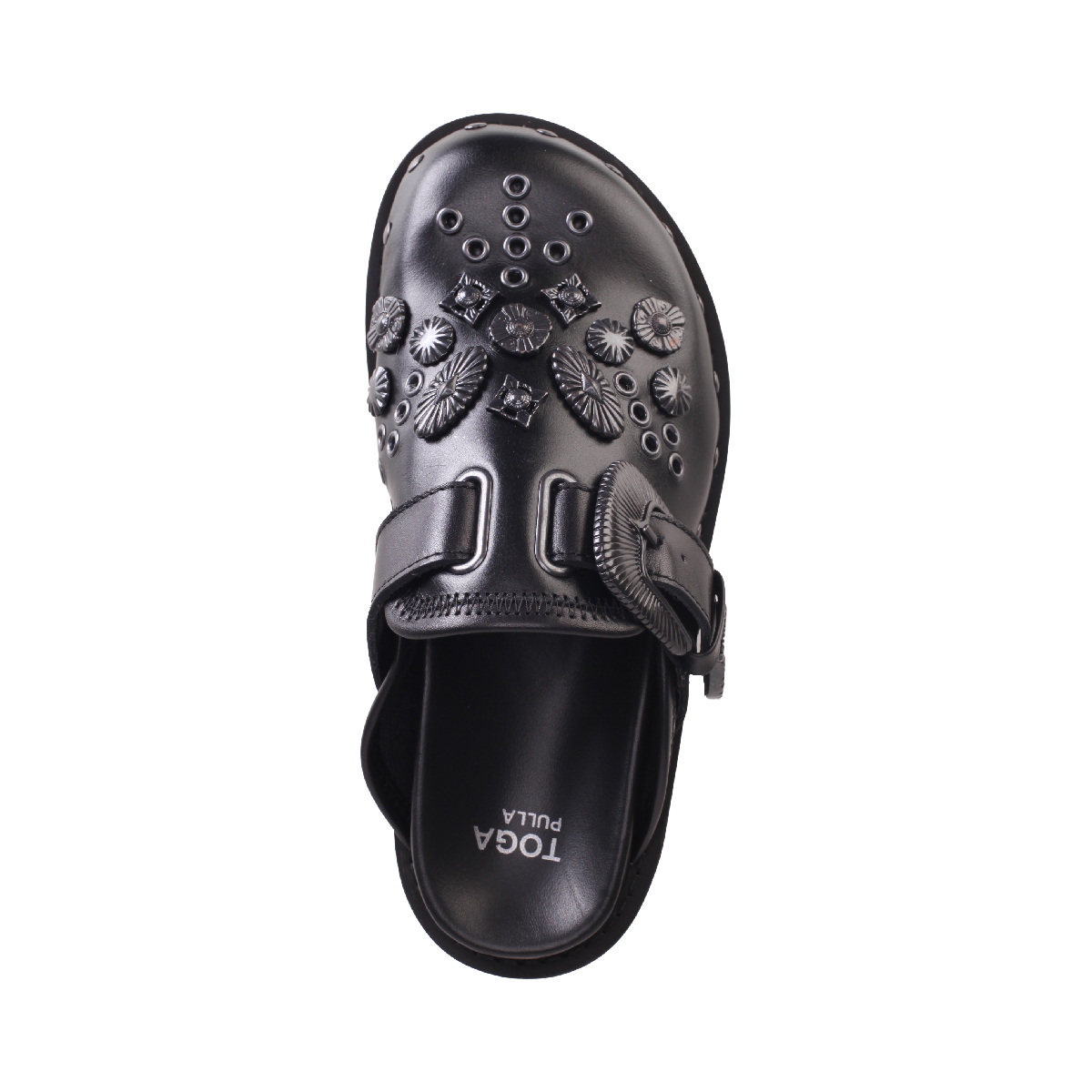  AJ1058 Leather Clogs all black women 