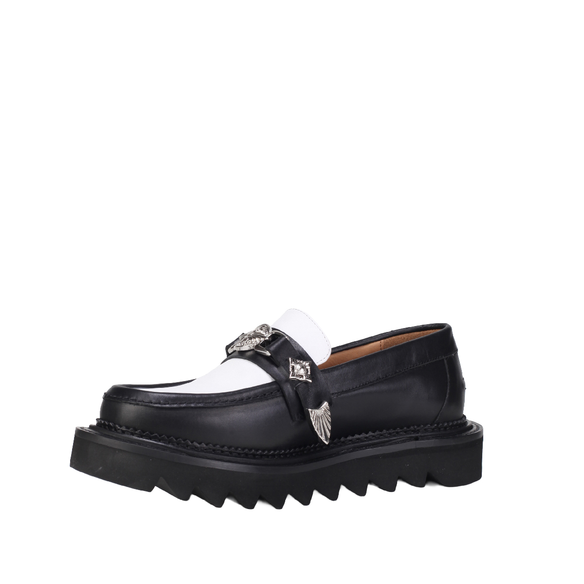  Toga Pulla AJ1243 loafer black white Women 