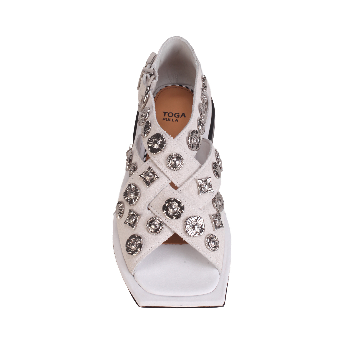  Toga Pulla AJ1270 white suede sandals 