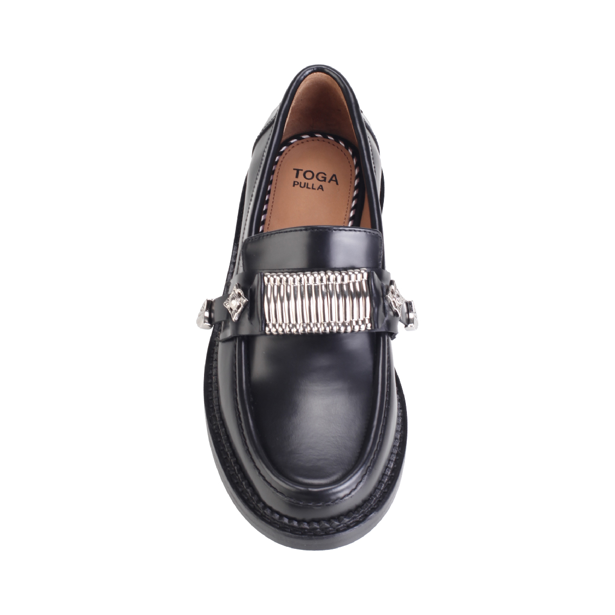  Toga Pulla AJ1300 black leather loafers  woman 