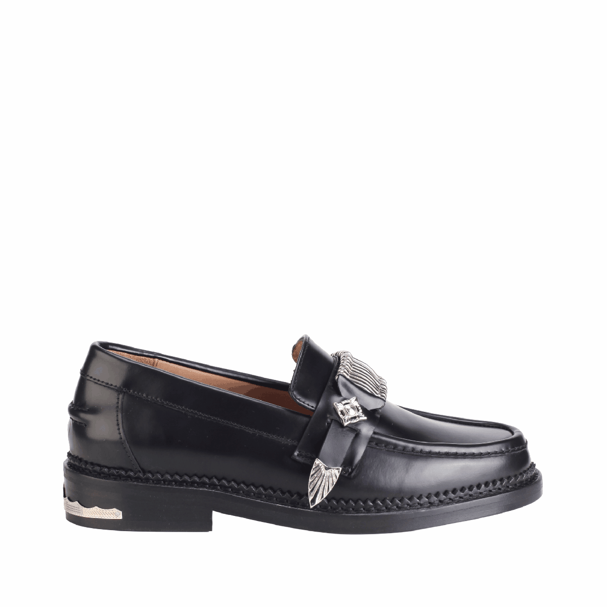  Toga Pulla AJ1300 black leather loafers  woman