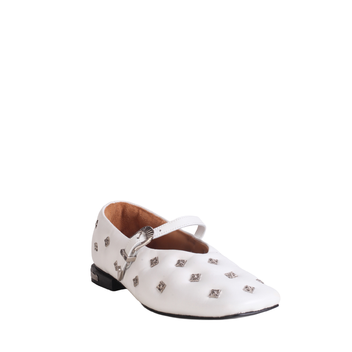 Toga Pulla AJ1342 white leather ballerina  woman 