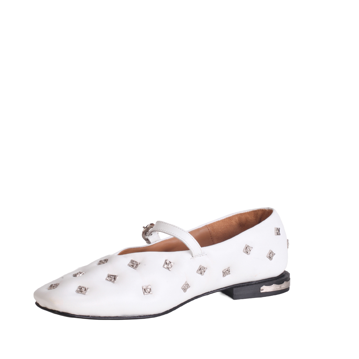Toga Pulla AJ1342 white leather ballerina  woman 