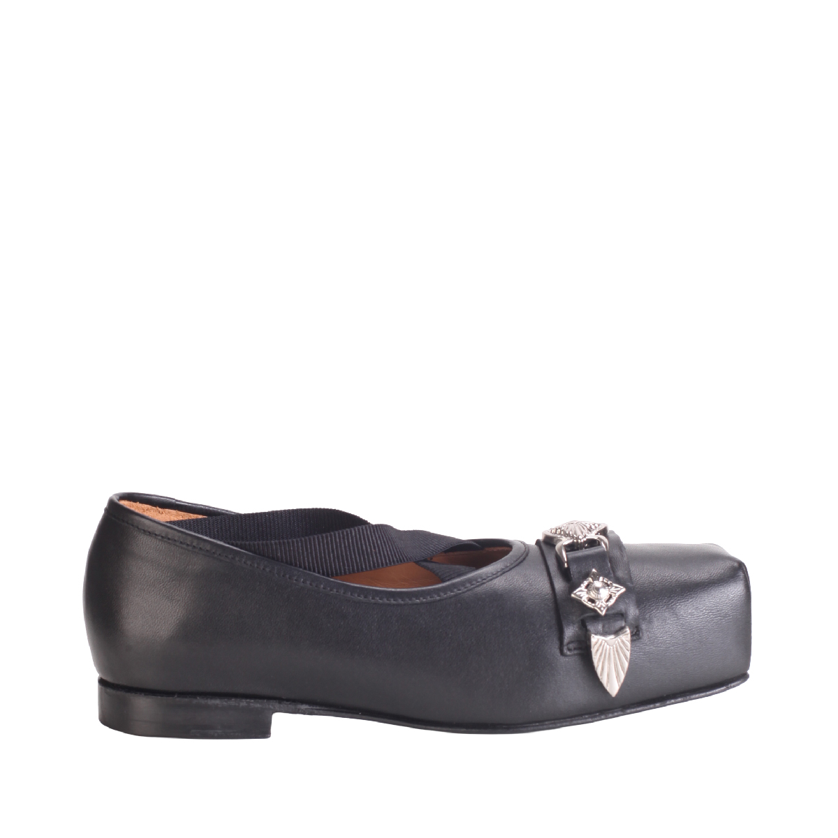 Toga Pulla AJ1343 black leather ballerina shoes Woman