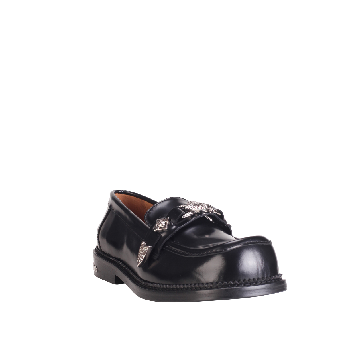  AJ1348 leather loafer black women 