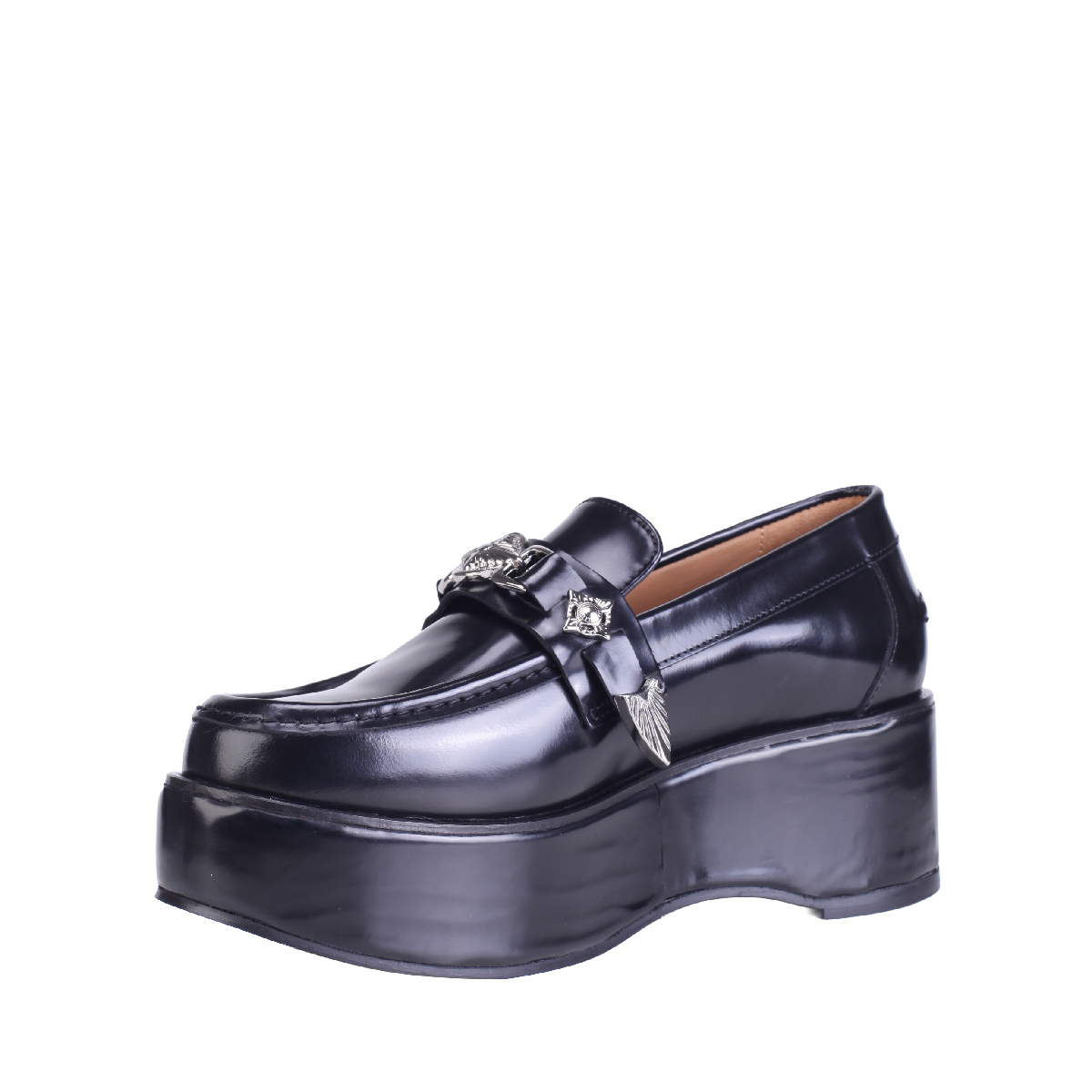 AJ1384 pump loafers black women 