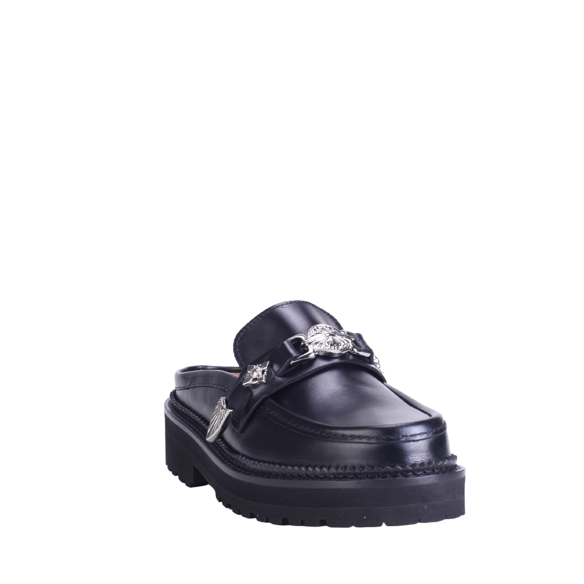  Toga Pula AJ1403 black leather mules woman 