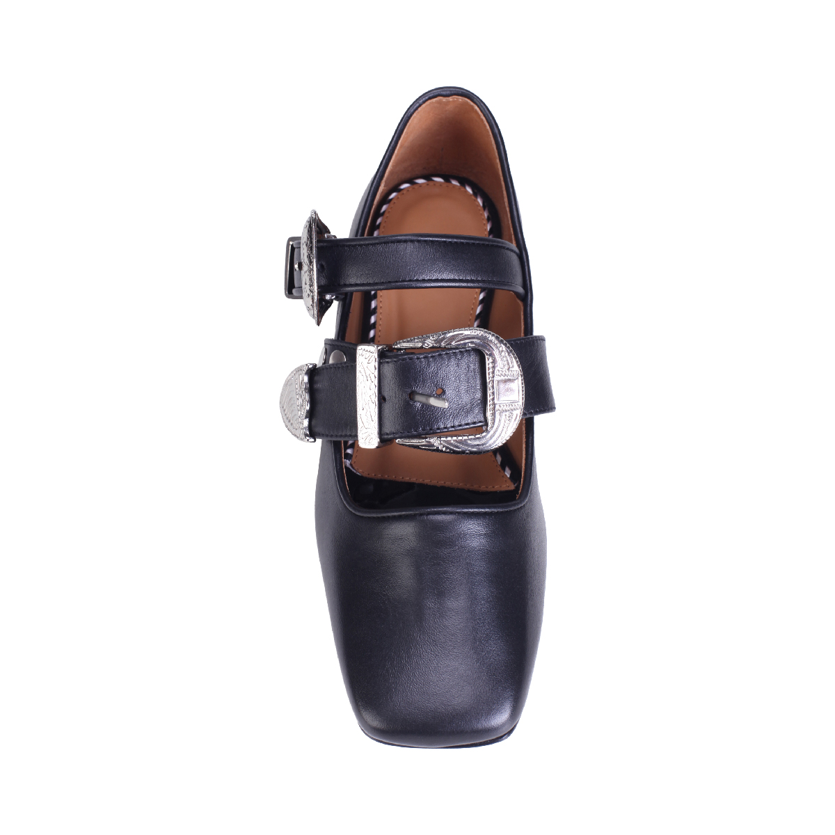  Toga Pulla AJ1408 ballerina black leather shoes woman 