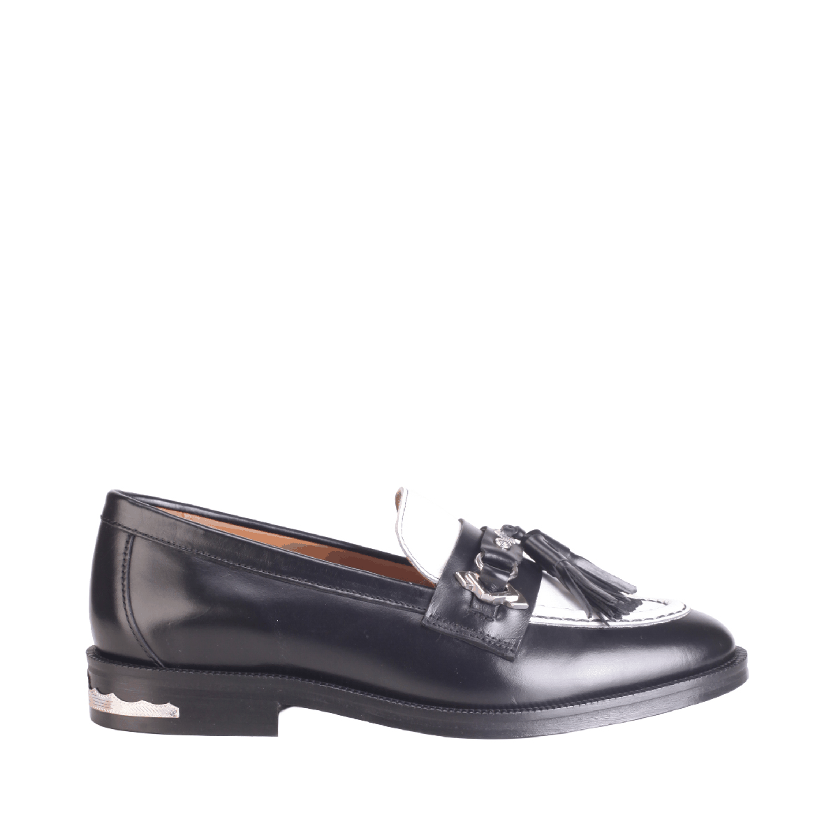 Toga Pulla AJ1414 black white loafer leather woman