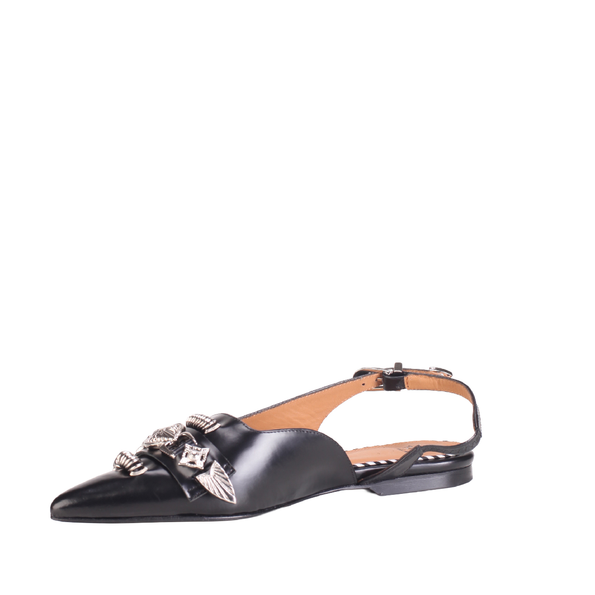  Toga Pulla AJ1438 black leather sandals woman 