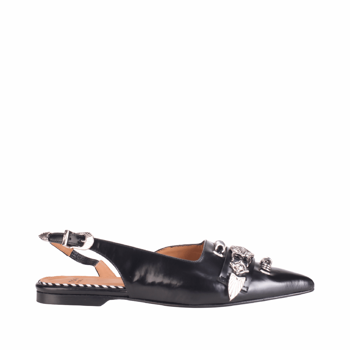  Toga Pulla AJ1438 black leather sandals woman