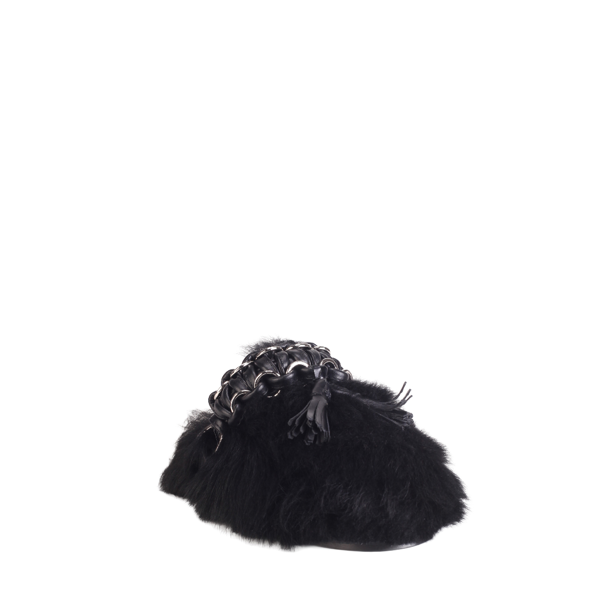  Toga Pulla AJ1440 black white fur mule woman 