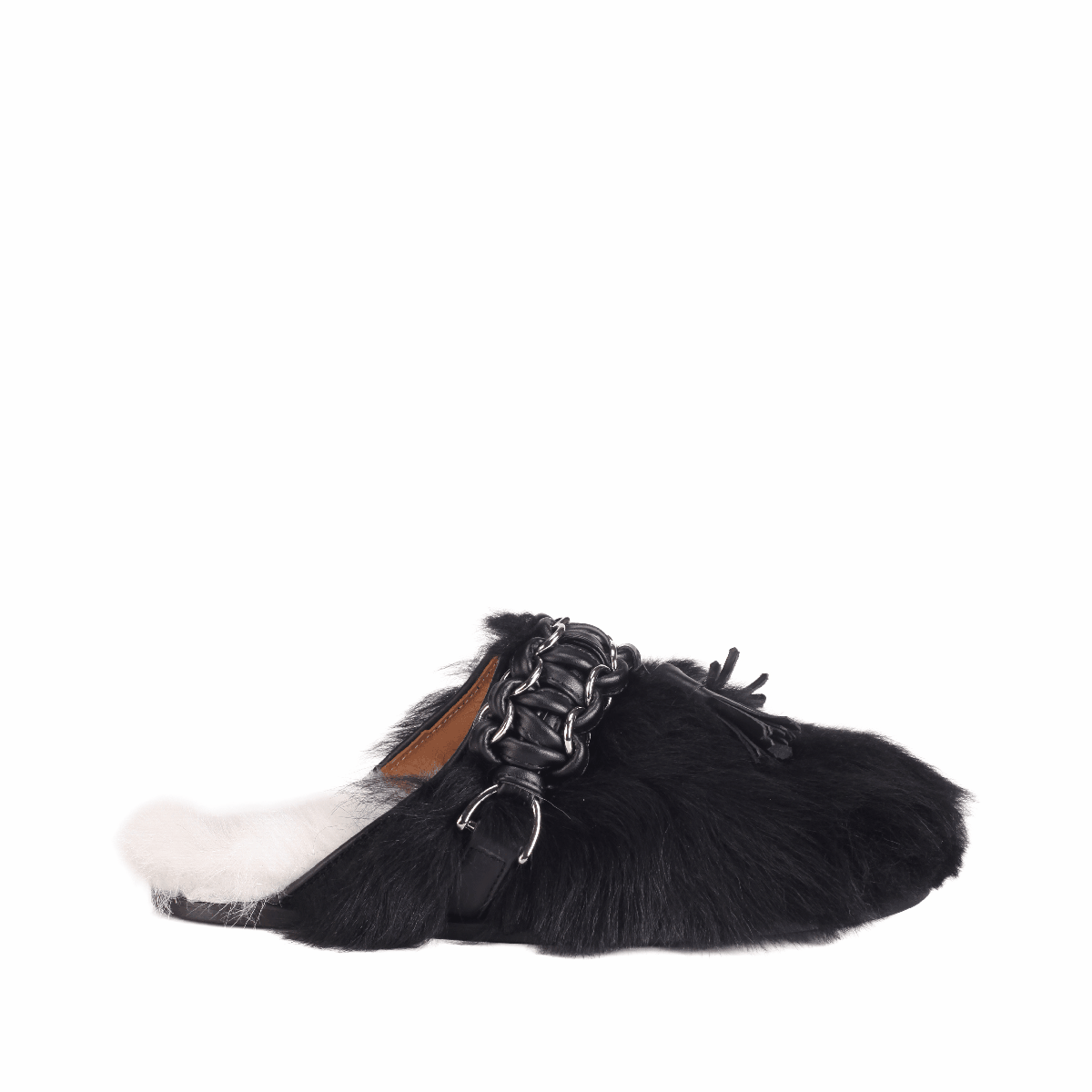  Toga Pulla AJ1440 black white fur mule woman