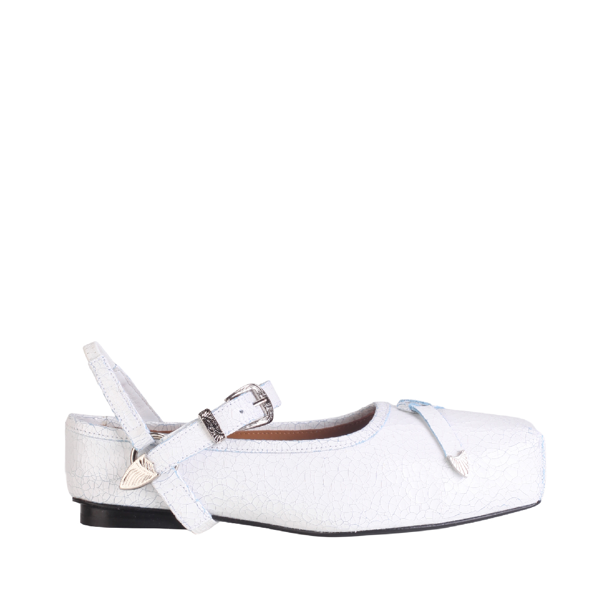 Toga Pulla AJ1051 strap mules white leather woman