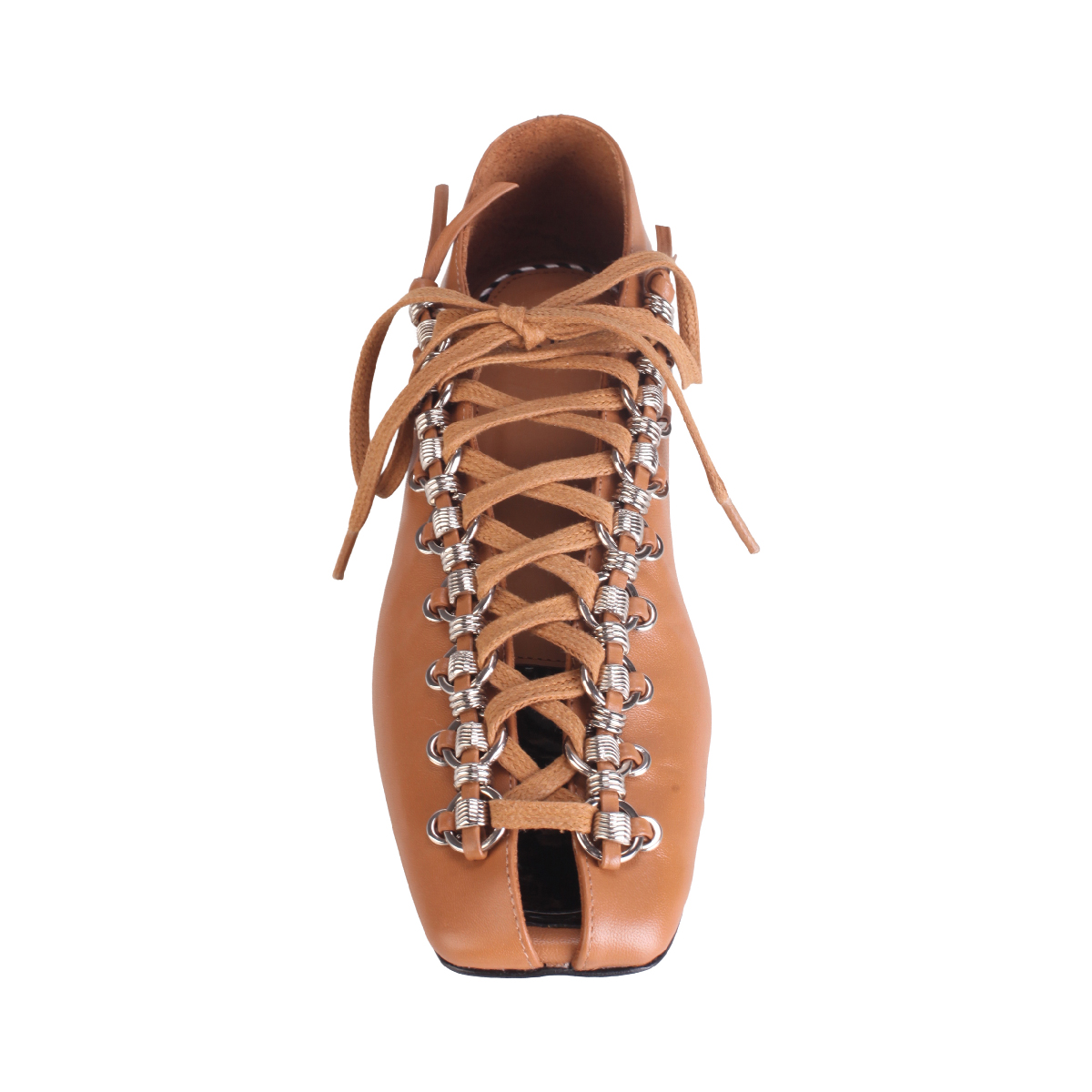  Toga Pulla AJ1452 leather Tan Flat shoes women 