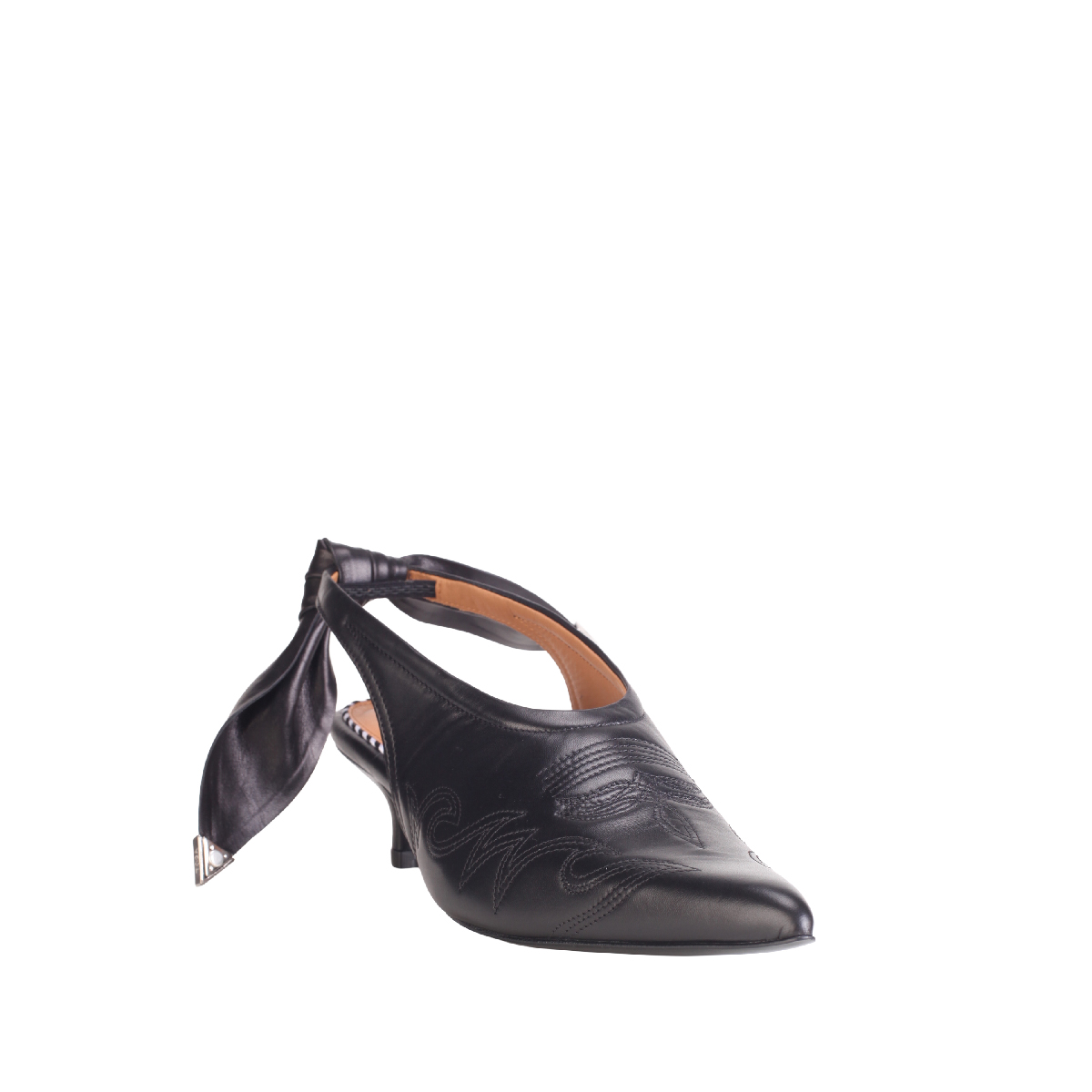  Toga Pulla aj1457 heel mule black leather woman 