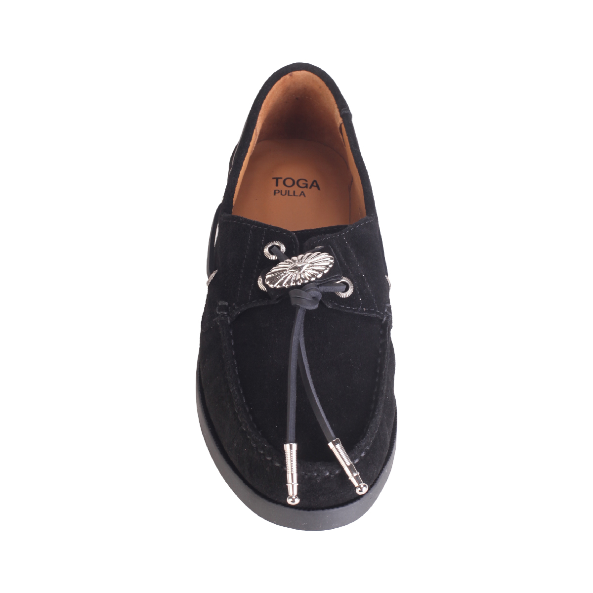 Toga Pulla AJ1484 black Suede Boat shoes women