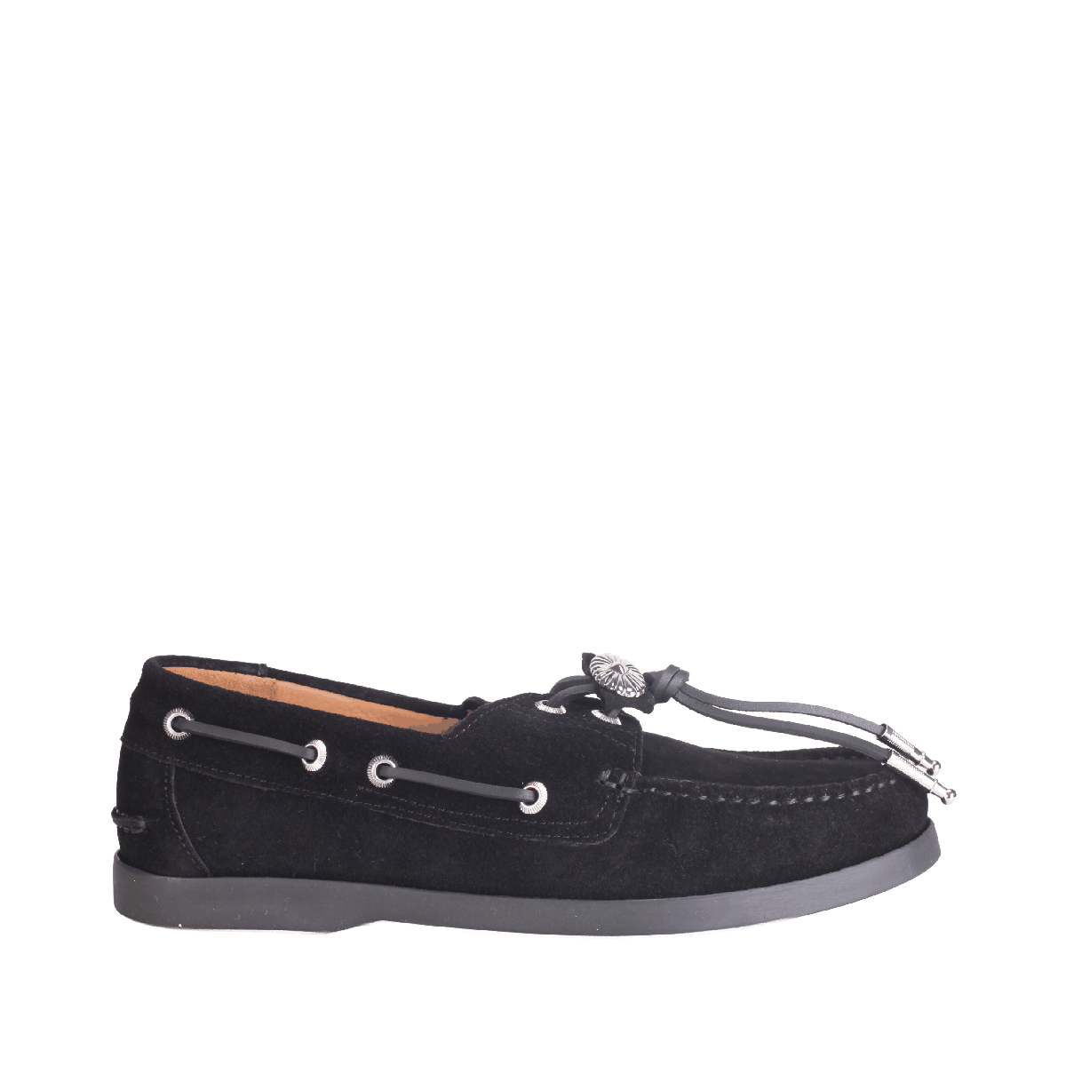 Toga Pulla AJ1484 black Suede Boat shoes women