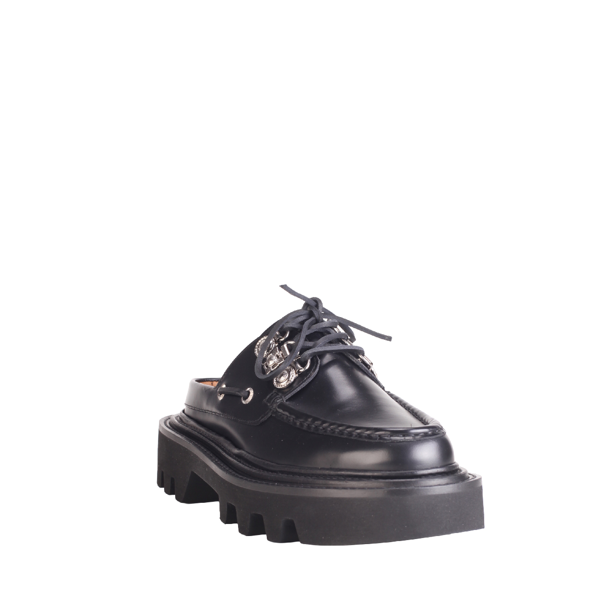 Toga pulla aj1485 black leather mules woman 