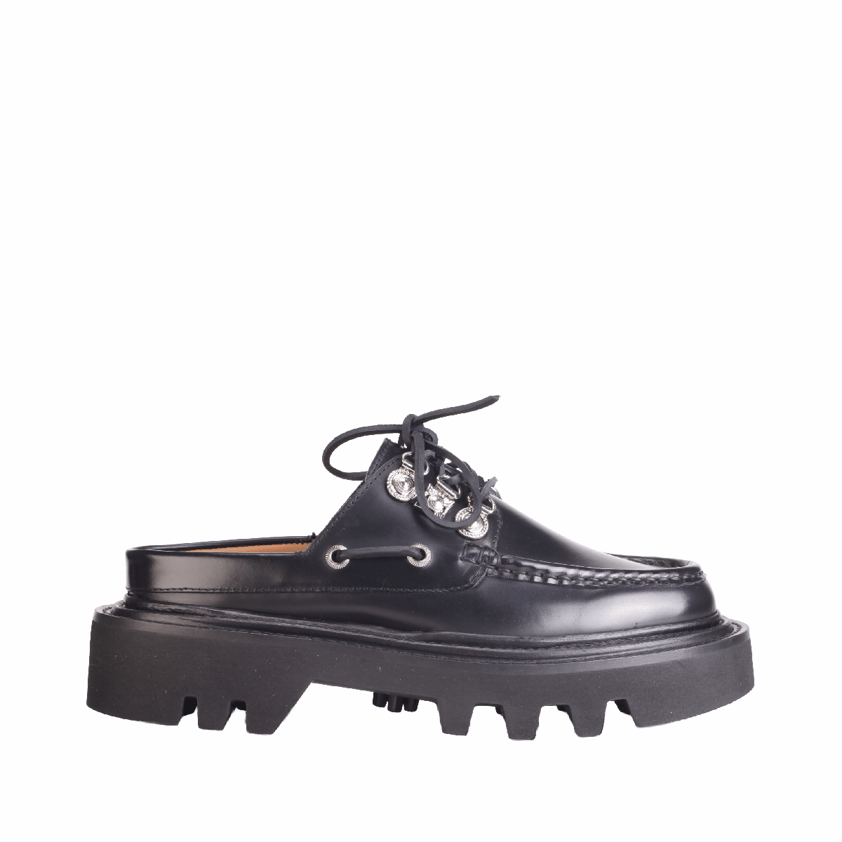  Toga pulla aj1485 black leather mules woman